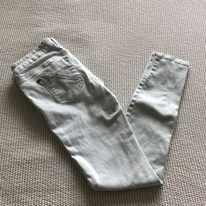 Pale mint green skinny jeans